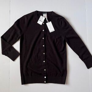 NWT J. Crew classic merino wool crewneck cardigan size XS